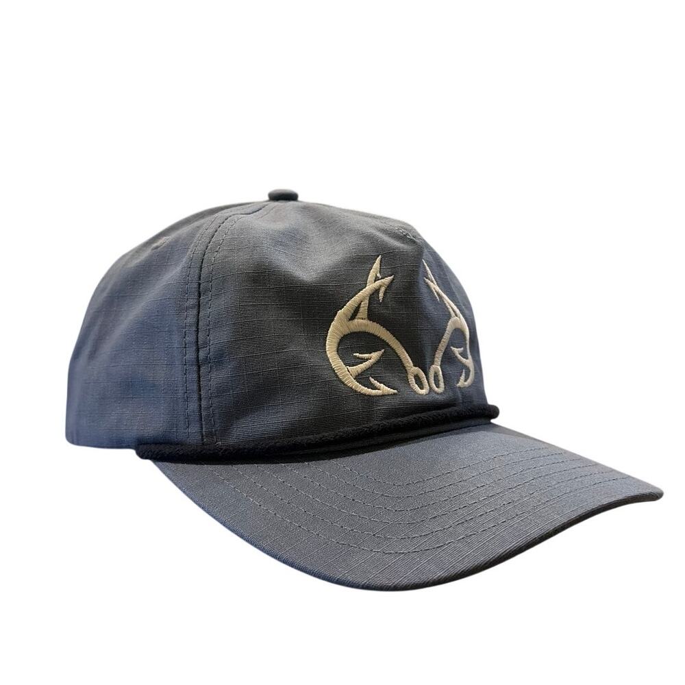 Realtree Snapback Adjustable Mens Hook Logo Blue Rope‎ Hat Antler